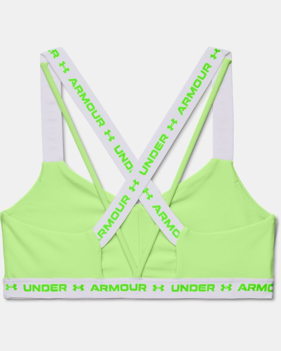 Women's UA Crossback Low Sports Bra, Green, pdpMainDesktop image number 9